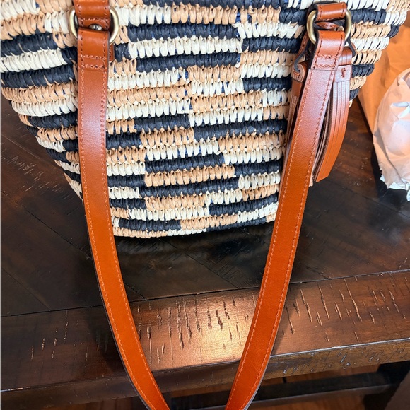 Patricia Nash Black and Tan Striped Tote - Picture 7 of 9